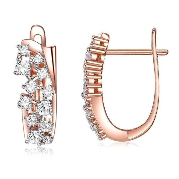 Émilie rosegold kristályos fülbevaló