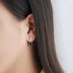 Faustine fülbevaló rosegold-kék