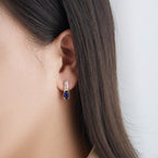 Faustine fülbevaló rosegold-kék