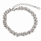 Karika fűzér nemesacél karkötő whitegold – stúdiófotó