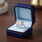 Méline kristályos gyűrű rózsaszín (állítható méret)