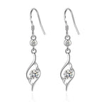 Csavart lógós fülbevaló whitegold