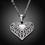 Anaelle ezüstös szív medálos nyaklánc