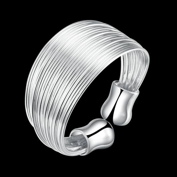 Mélissa ezüst szálak gyűrű (állítható méret)