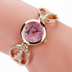 Eiffel tornyos karóra gold-pink