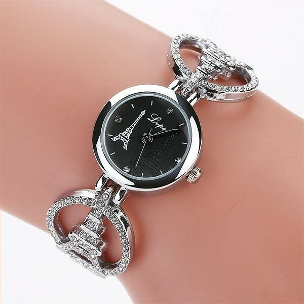 Eiffel tornyos karóra whitegold