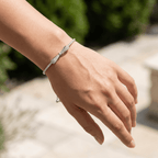 Ragyogó masni kristályos karkötő whitegold