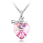 Nyaklánc halvány rózsaszín Swarovski szívvel