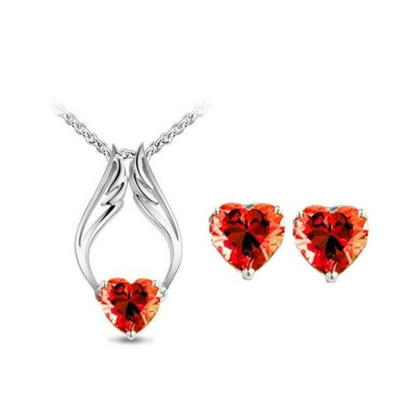 Szárnyas szív szett piros (variálható)