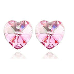 Swarovski szív fülbevaló light-pink