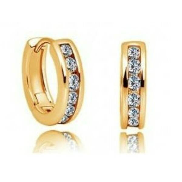 Kristálysor fülbevaló gold