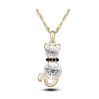 Swarovski cica nyaklánc arany-fehér