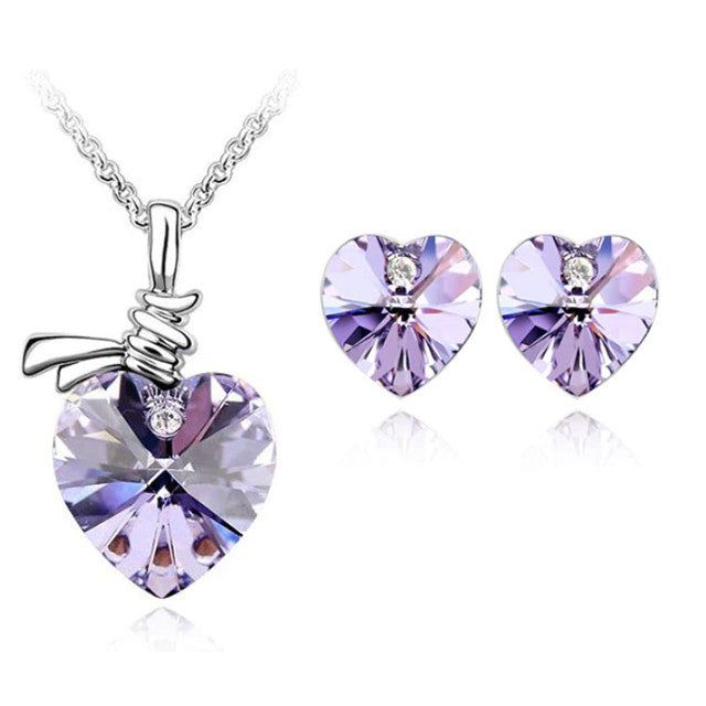 Viola Swarovski szív szett