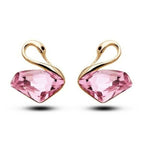 Hattyúpár fülbevaló gold-pink