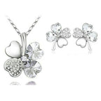 Szerencse szett fehér Swarovski kővel