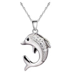 Ezüstös delfin medálos nyaklánc
