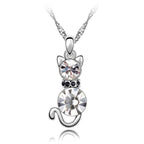 Swarovski cica nyaklánc fehér