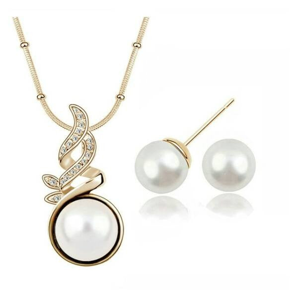 Ramóna gold - fehér színű gyöngy szett