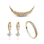 Fonott Swarovski kristályos szett gold-fehér