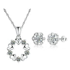 Szíves napocska szett Swarovski kristállyal