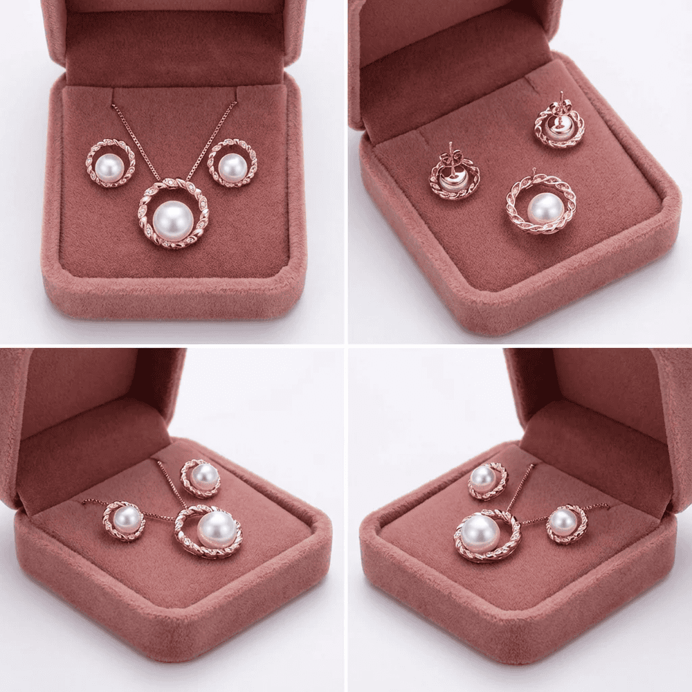 Smoon Vivara gyöngyös ékszer szett rosegold