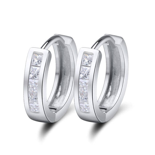 Apró karika fülbevaló whitegold