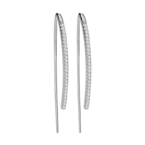 Lucrezia Swarovski kristályos fülbevaló whitegold