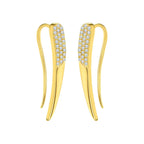 Trendi angyalszárny fülbevaló gold