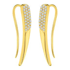 Trendi angyalszárny fülbevaló gold