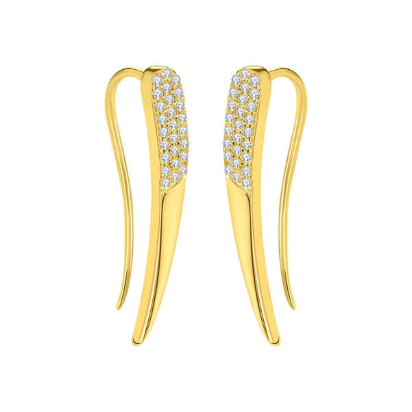 Trendi angyalszárny fülbevaló gold