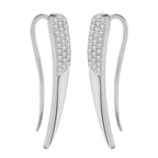 Trendi angyalszárny fülbevaló whitegold