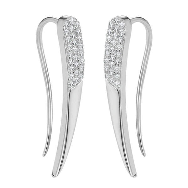 Trendi angyalszárny fülbevaló whitegold