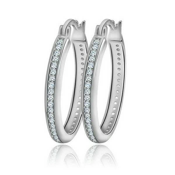 Smoon nagy kristálysor fülbevaló Swarovski kristállyal whitegold