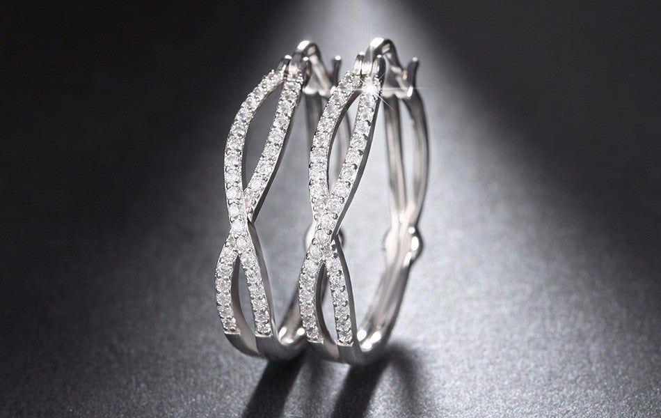 Rosetta végtelen fülbevaló whitegold