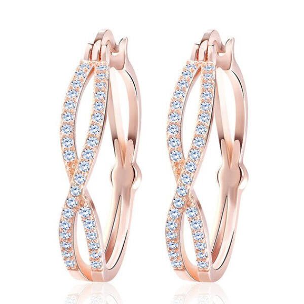 Rosetta végtelen fülbevaló rosegold