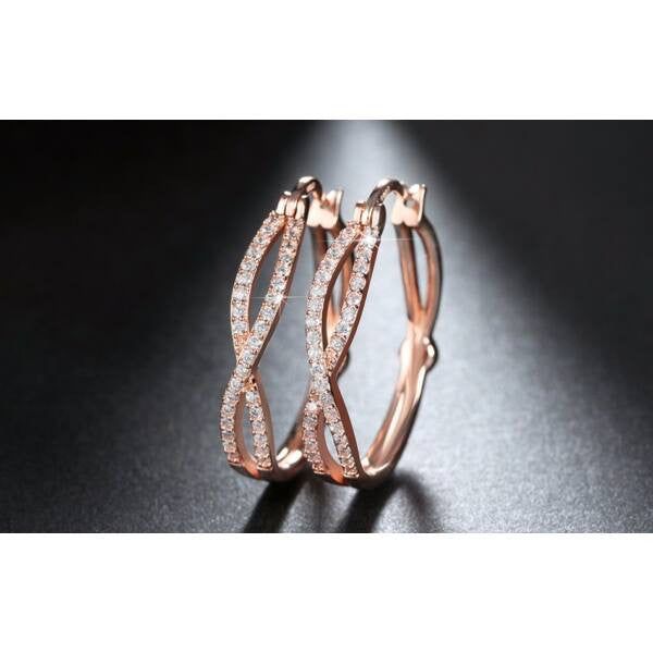 Rosetta végtelen fülbevaló rosegold