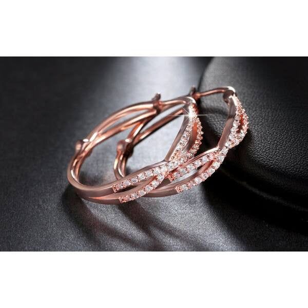 Rosetta végtelen fülbevaló rosegold