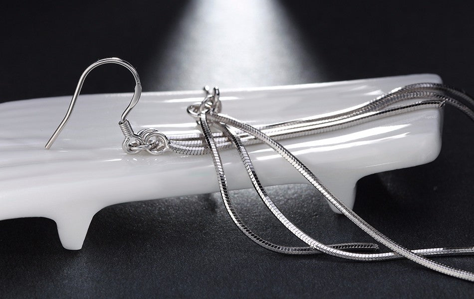 Smoon tripla lógós fülbevaló whitegold