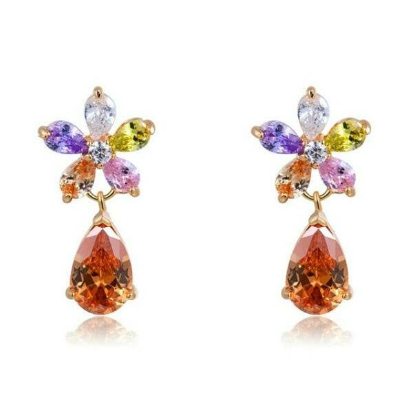 Smoon Luxury Fleur multicolor fülbevaló