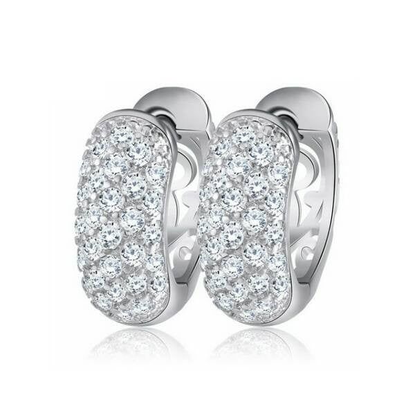 Smoon Luxury Demi white fülbevaló Swarovski kristállyal