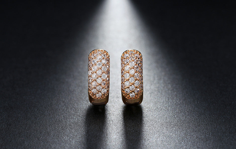 Smoon Luxury Demi rosegold fülbevaló Swarovski kristállyal