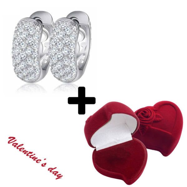 Smoon Luxury Demi white fülbevaló Swarovski kristállyal +bársony díszdoboz