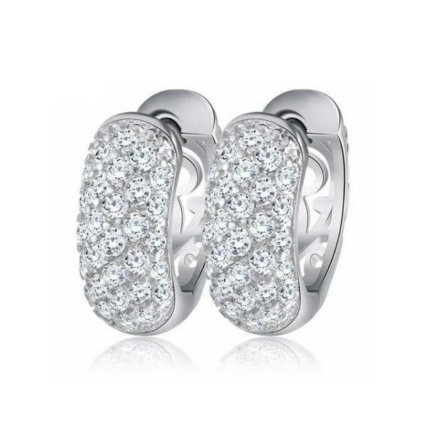 Smoon Luxury Demi white fülbevaló Swarovski kristállyal +bársony díszdoboz