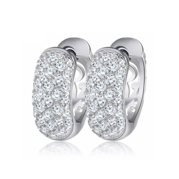 Smoon Luxury Demi white fülbevaló Swarovski kristállyal +bársony díszdoboz