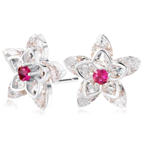 Smoon Luxury Maya fülbevaló whitegold