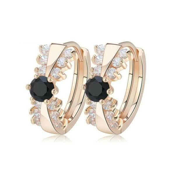Smoon Luxury Cassandra gold-black fülbevaló
