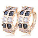 Donna fekete-fehér Swarovki kristályos fülbevaló