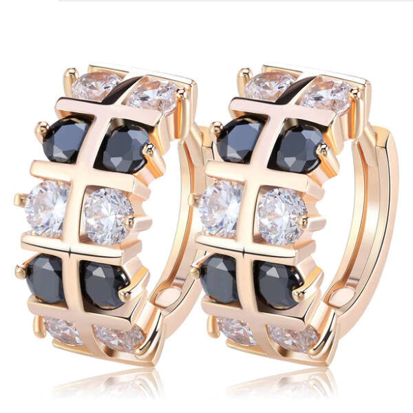 Donna fekete-fehér Swarovki kristályos fülbevaló