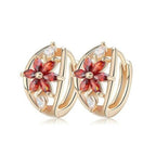 Smoon Luxury Flores red-gold fülbevaló