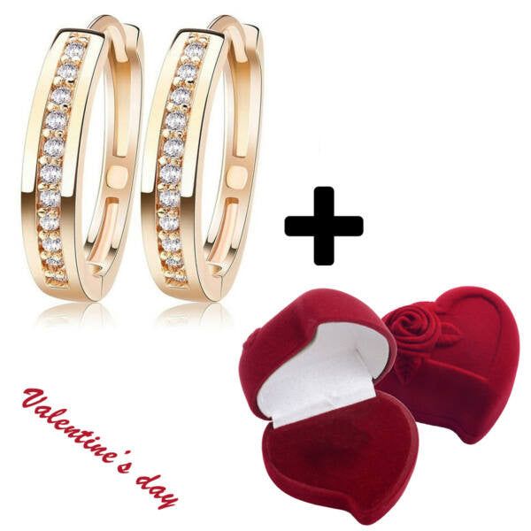 Smoon kristálysor fülbevaló Swarovski kristállyal gold +bársony díszdoboz